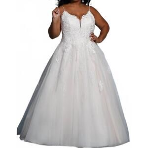NEW SYDNEY'S CLOSET women's shanae wedding dress in ivory